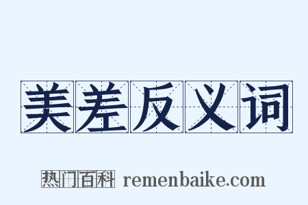 美差反义词是什么意思的图片